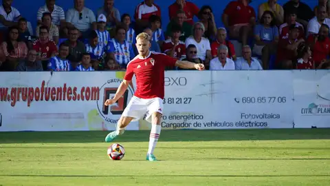 Sergio Santos, jugador del Real Murcia 23-24, durante la pretemporada Sergio Santos, jugador del Real Murcia 23-24, durante la pretemporada