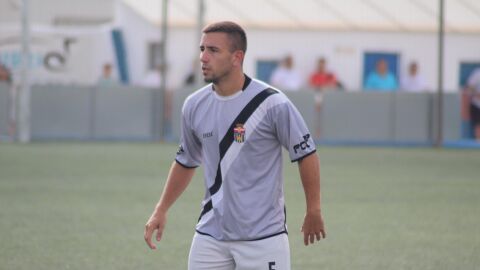 Jesús Carrillo, jugador del Racing Cartagena durante la pretemporada