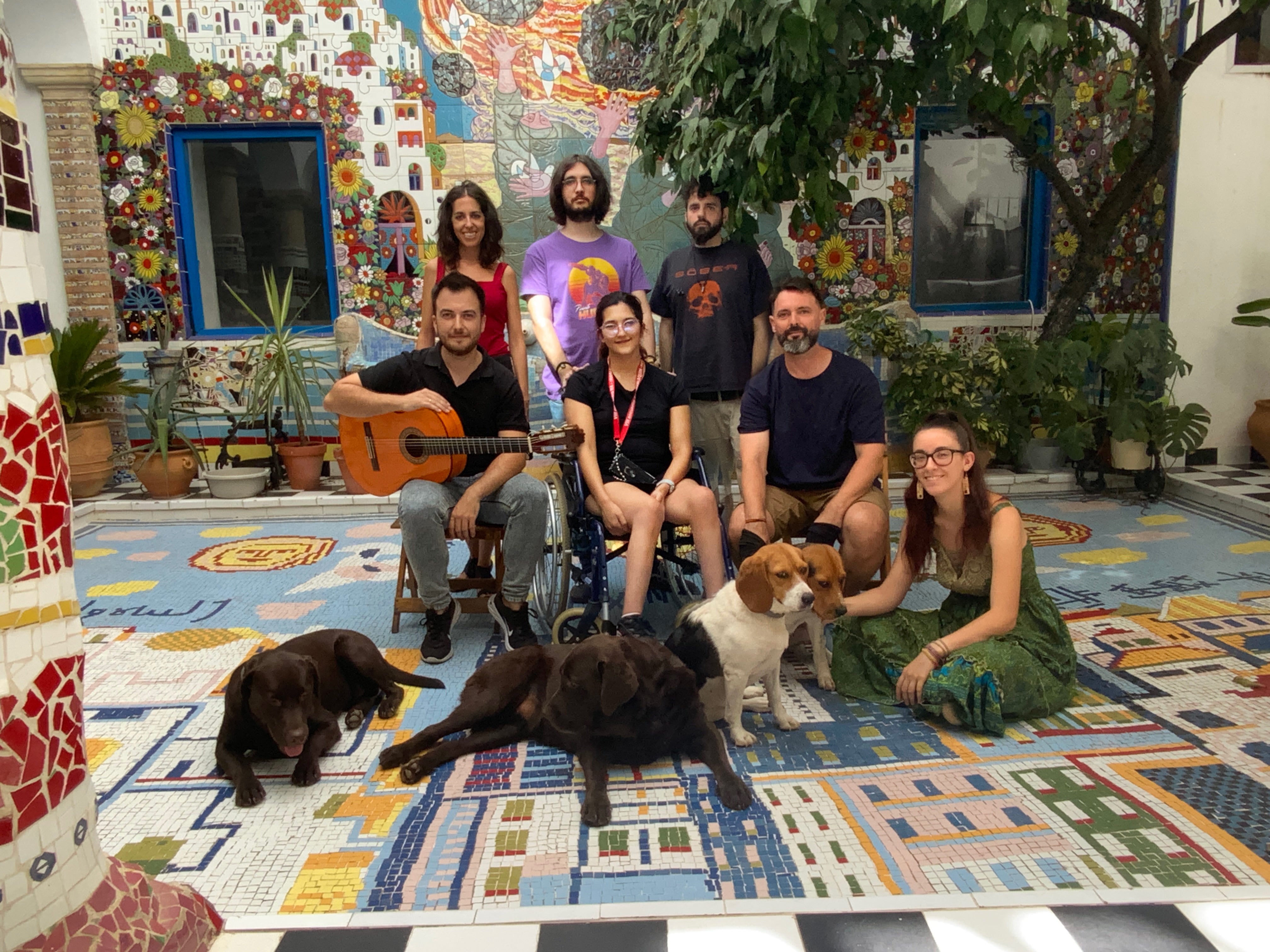 Con los enfermos de Ataxia Con los enfermos de Ataxia