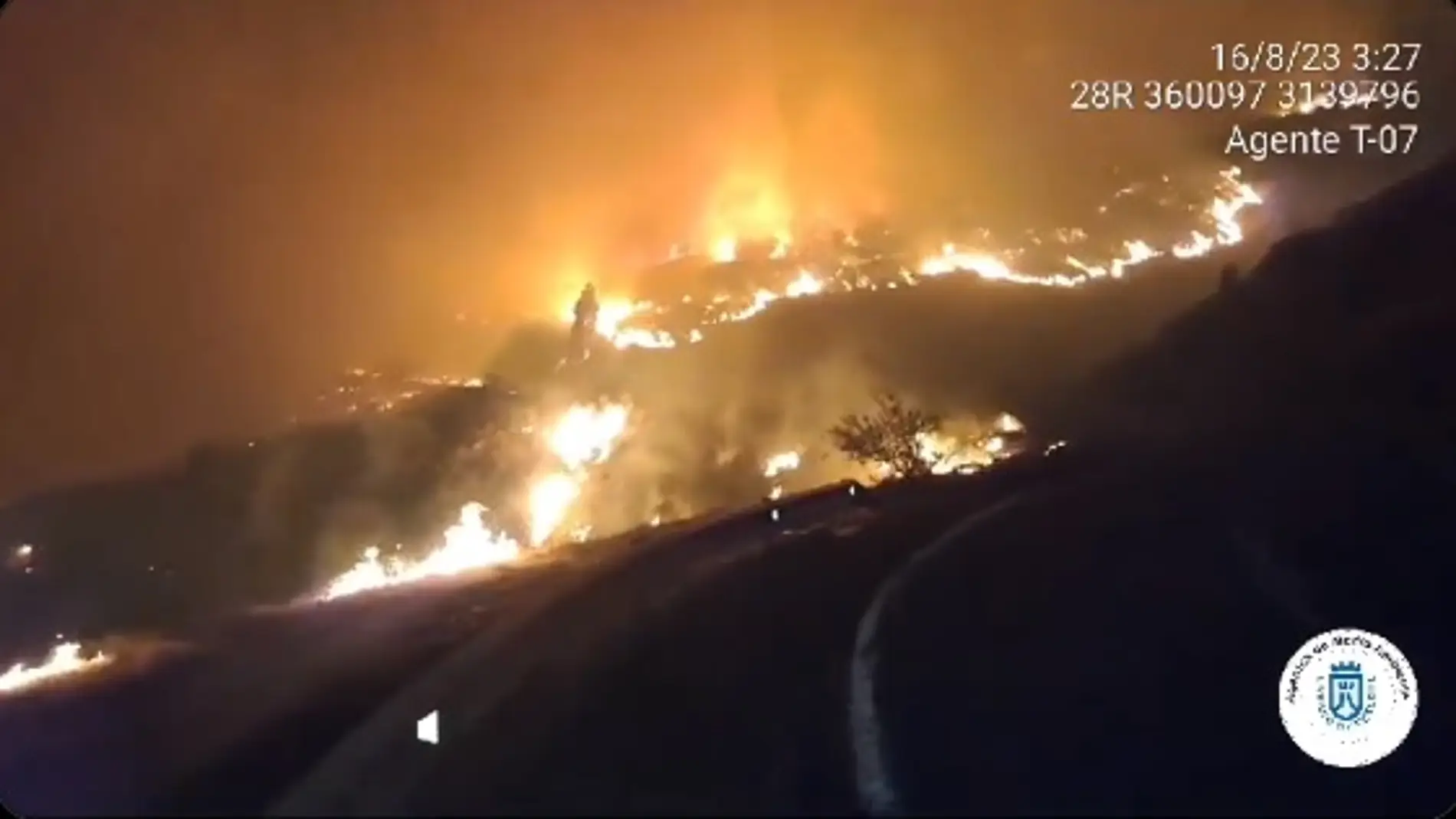 Incendio forestal declarado en la madrugada del miércoles 16 de agosto de 2023 en Tenerife | Candelaria | Arafo