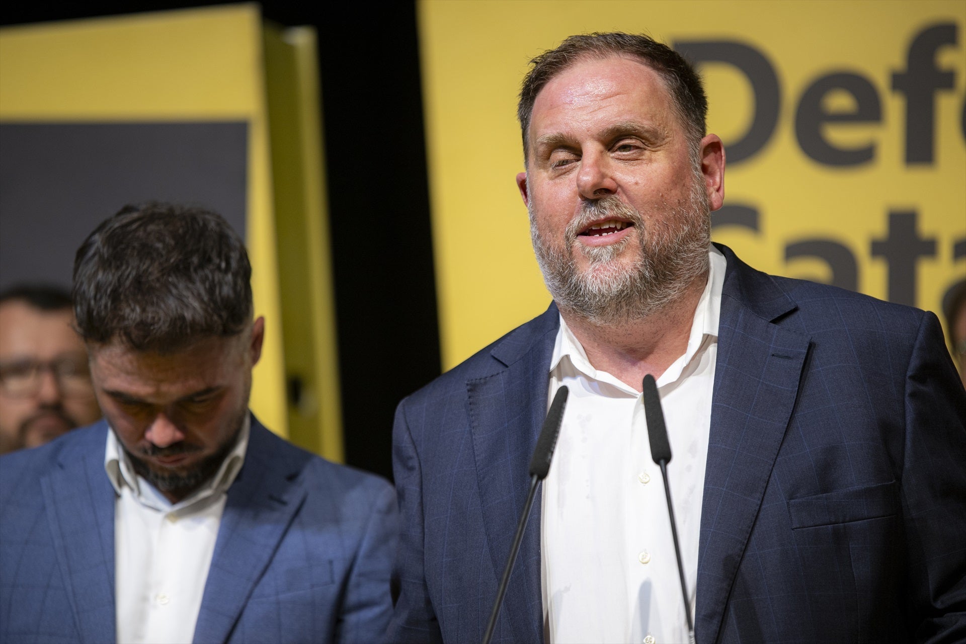 Oriol Junqueras: "Continuamos arrastrando al PSOE en el camino de la resolución del conflicto" Oriol Junqueras: "Continuamos arrastrando al PSOE en el camino de la resolución del conflicto"