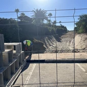 Obras del nuevo tramo de la senda litoral en Las Chapas Obras del nuevo tramo de la senda litoral en Las Chapas
