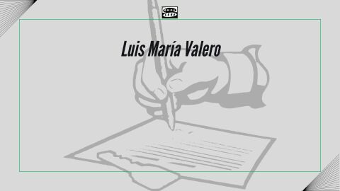 La firma, con Luis María Valero