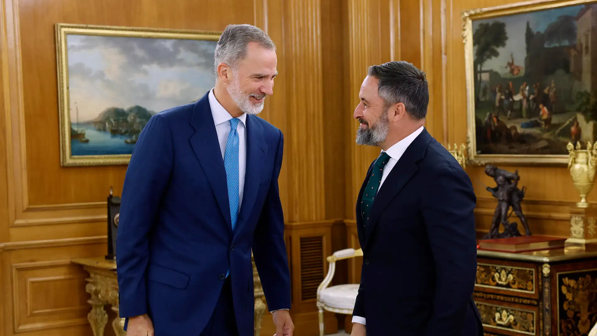 Felipe VI recibe a Santiago Abascal en la ronda de consultas