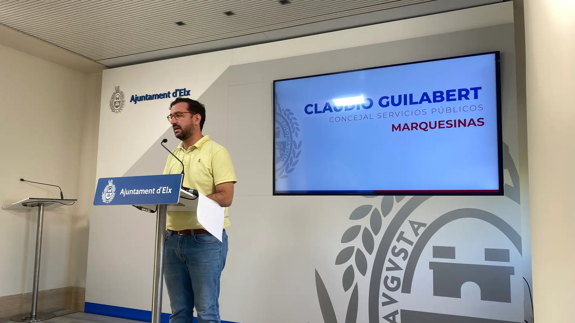El concejal de Movilidad, José Claudio Guilabert, anunciando estas iniciativas. 