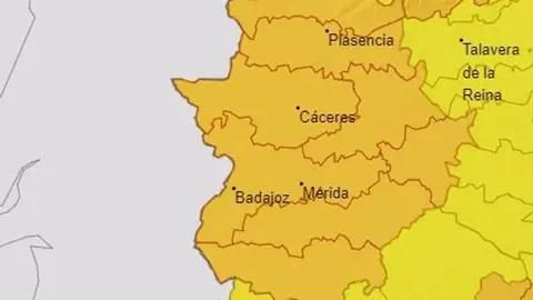 Toda Extremadura estará este miércoles con aviso naranja por calor, con máximas que podrían superar los 43ºC Toda Extremadura estará este miércoles con aviso naranja por calor, con máximas que podrían superar los 43ºC