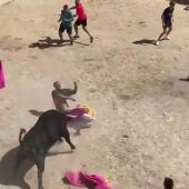 Impactantes imágenes de un toro corneando y levantando en el aire a un turista francés en Liétor