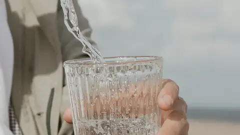 Imagen de archivo de un vaso de agua Imagen de archivo de un vaso de agua