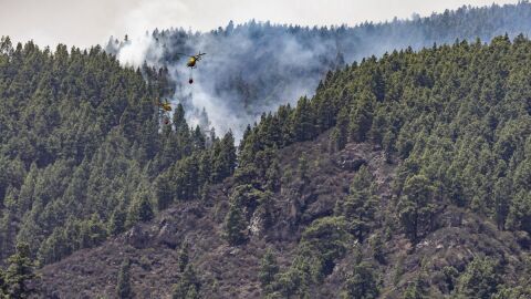 Todos los efectivos se centrarán en enfriar el perímetro del incendio de Tenerife