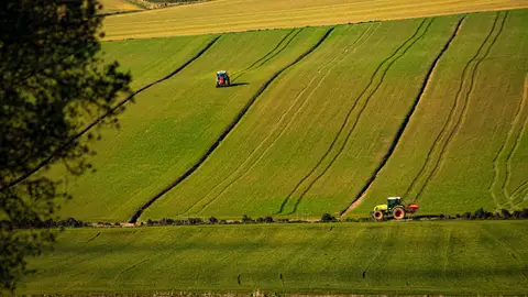 Tractores en el campo Tractores en el campo