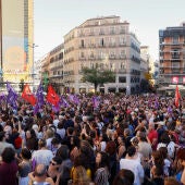 Más de un millar de asistentes a la concentración feminista en Madrid en apoyo de Jenni Hermoso