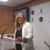 Aurora Galisteo durante la rueda de prensa Aurora Galisteo durante la rueda de prensa