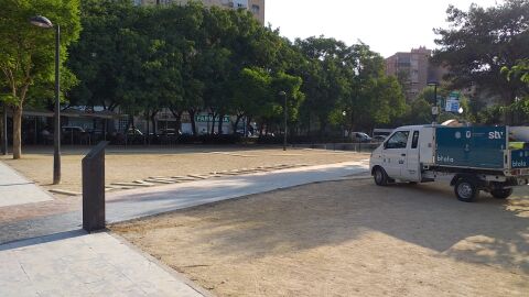 Una imagen de la zona recreada en la plaza La Viña de Alicante 