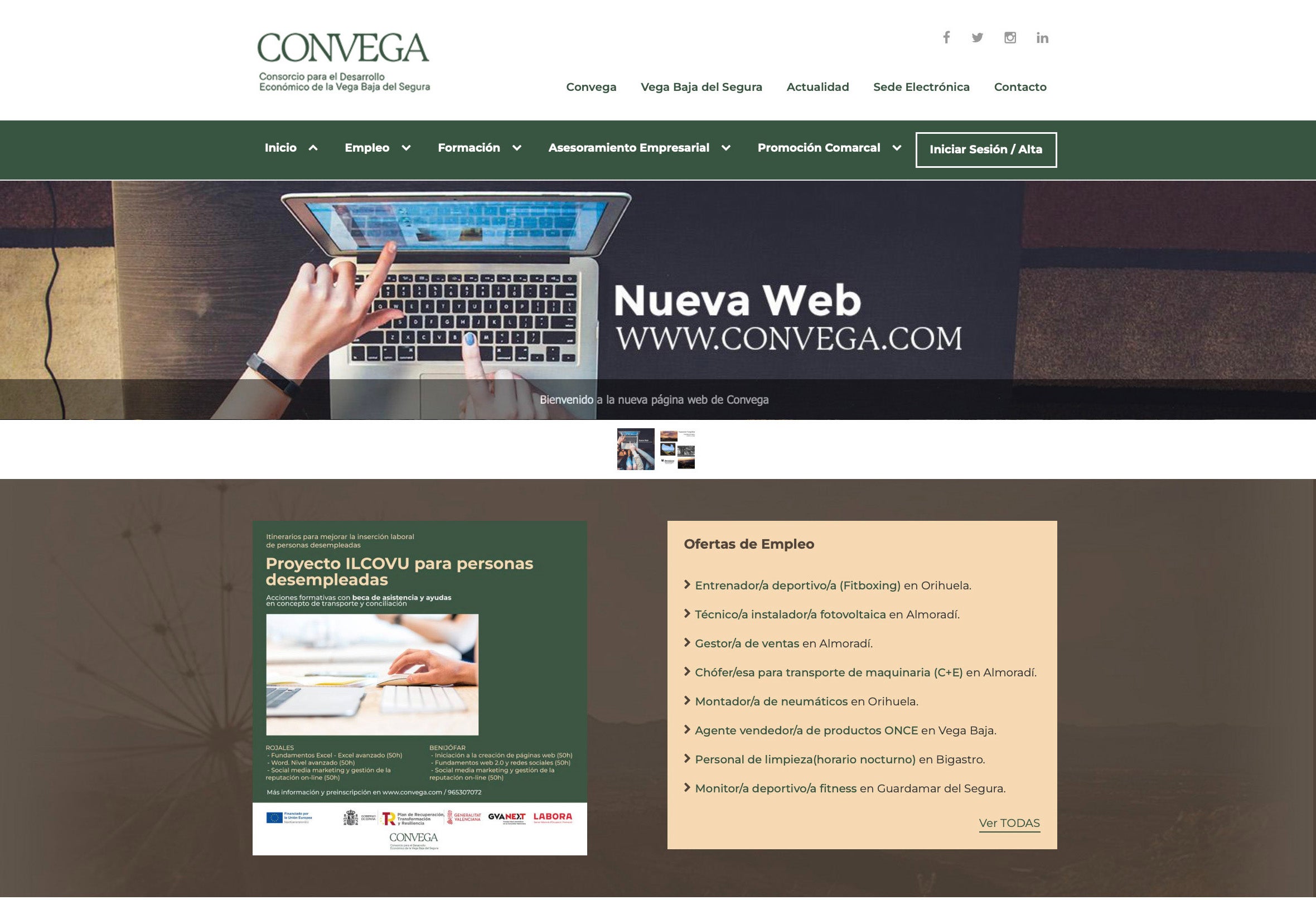Aumentan un 10% las inscripciones en el portal web de empleo de Convega durante el primer semestre del año Aumentan un 10% las inscripciones en el portal web de empleo de Convega durante el primer semestre del año