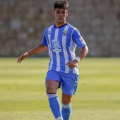 Andrés Caro durante un partido con el Málaga CF Andrés Caro durante un partido con el Málaga CF