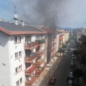 Imagen del incendio en Jaca.