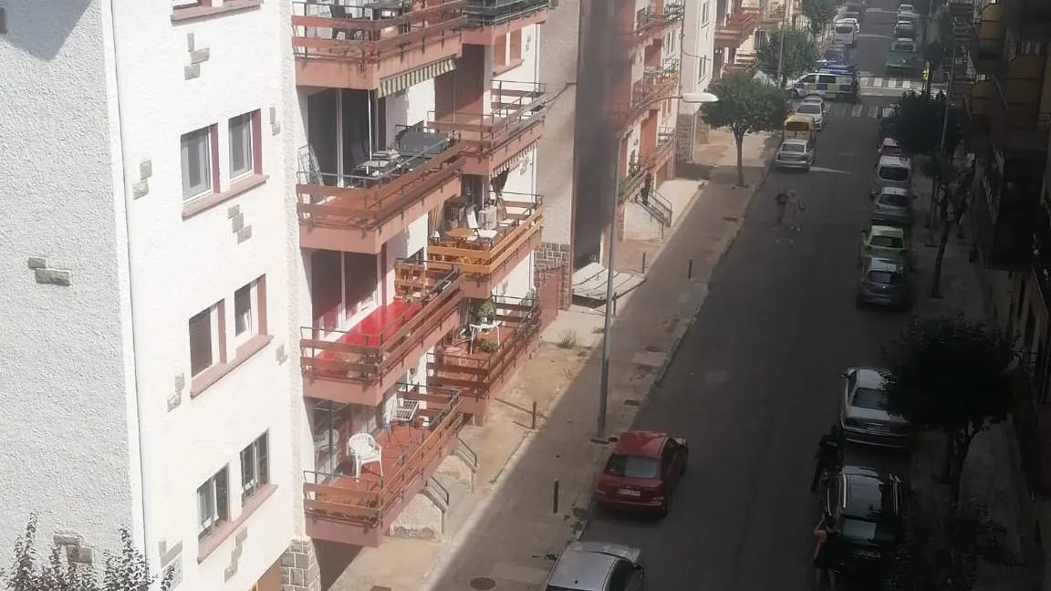 Imagen del incendio en Jaca.