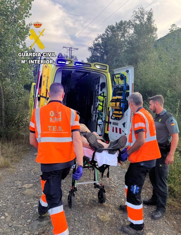 Rescatado un pescador lesionado en el río Gállego a su paso por Biescas Rescatado un pescador lesionado en el río Gállego a su paso por Biescas