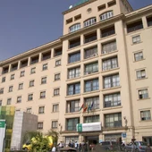 Fachada del Hospital Regional Carlos Haya de Málaga. Fachada del Hospital Regional Carlos Haya de Málaga.