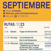 Orihuela presenta sus rutas turísticas en septiembre con protagonismo para la Virgen de Monserrate 