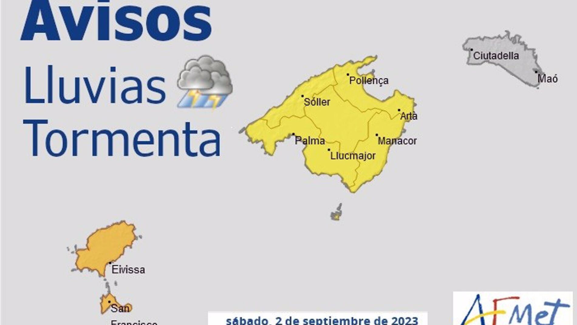 Aemet Activa El Aviso Naranja Y Amarillo Este Sábado Por Lluvias Y ...