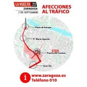 Mapa del itinerario del final de la duodécima etapa de La Vuelta