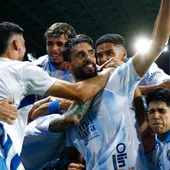 El Málaga CF celebra un gol El Málaga CF celebra un gol