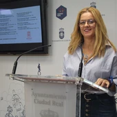 Mar Sánchez durante la rueda de prensa Mar Sánchez durante la rueda de prensa