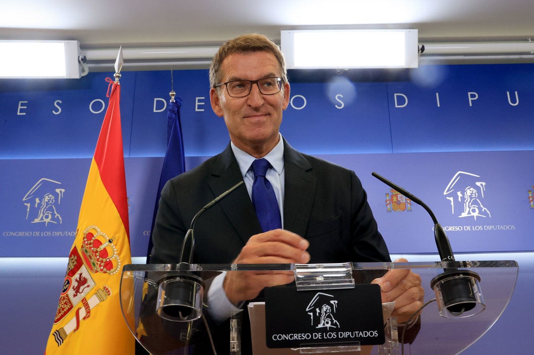 Feijóo espera que el PSOE no permita ahora tramitar una ley de amnistía que tildó de "ilegal" Feijóo espera que el PSOE no permita ahora tramitar una ley de amnistía que tildó de "ilegal"