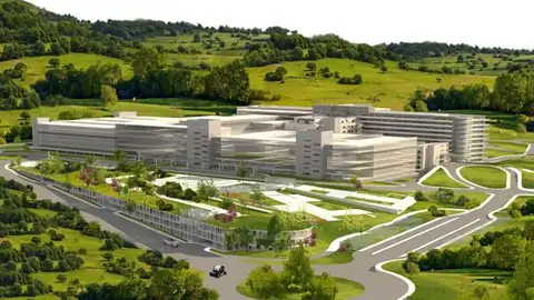 Infografía de la ampliación del Hospital de Cabueñes Infografía de la ampliación del Hospital de Cabueñes