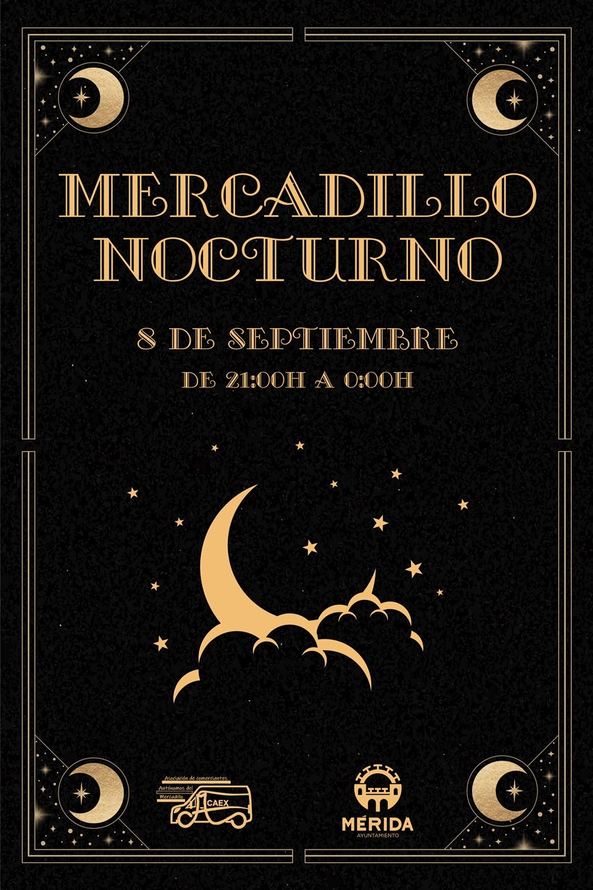 Mercadillo nocturno el viernes 8 de septiembre de 20 a 24 horas Mercadillo nocturno el viernes 8 de septiembre de 20 a 24 horas
