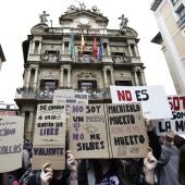 Imagen de archivo de una concentración contra la violencia machista y el caso la Manada en Pamplona