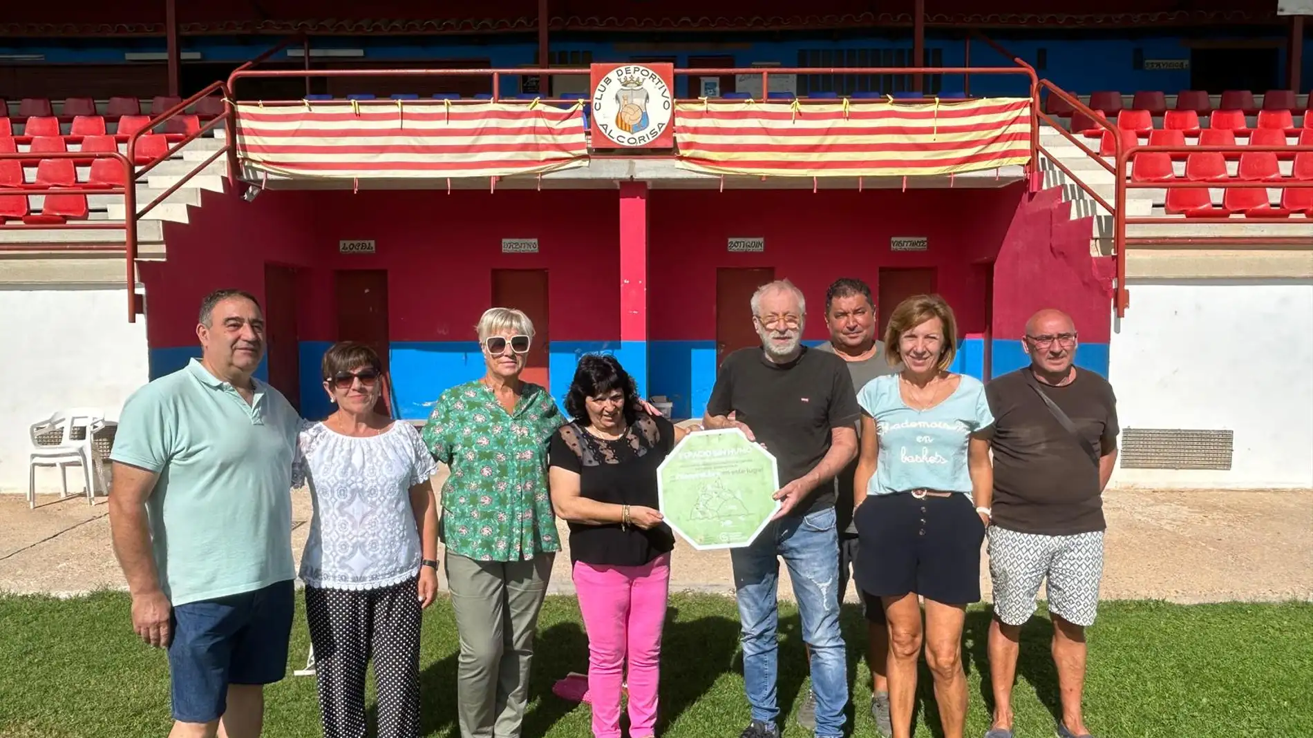 El campo de fútbol de Alcorisa ha sido declarado oficialmente "Espacio libre de humo"