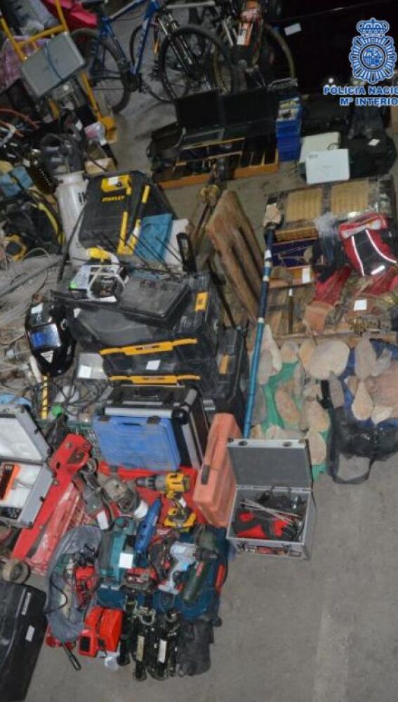 Material recuperado por la Policía Nacional