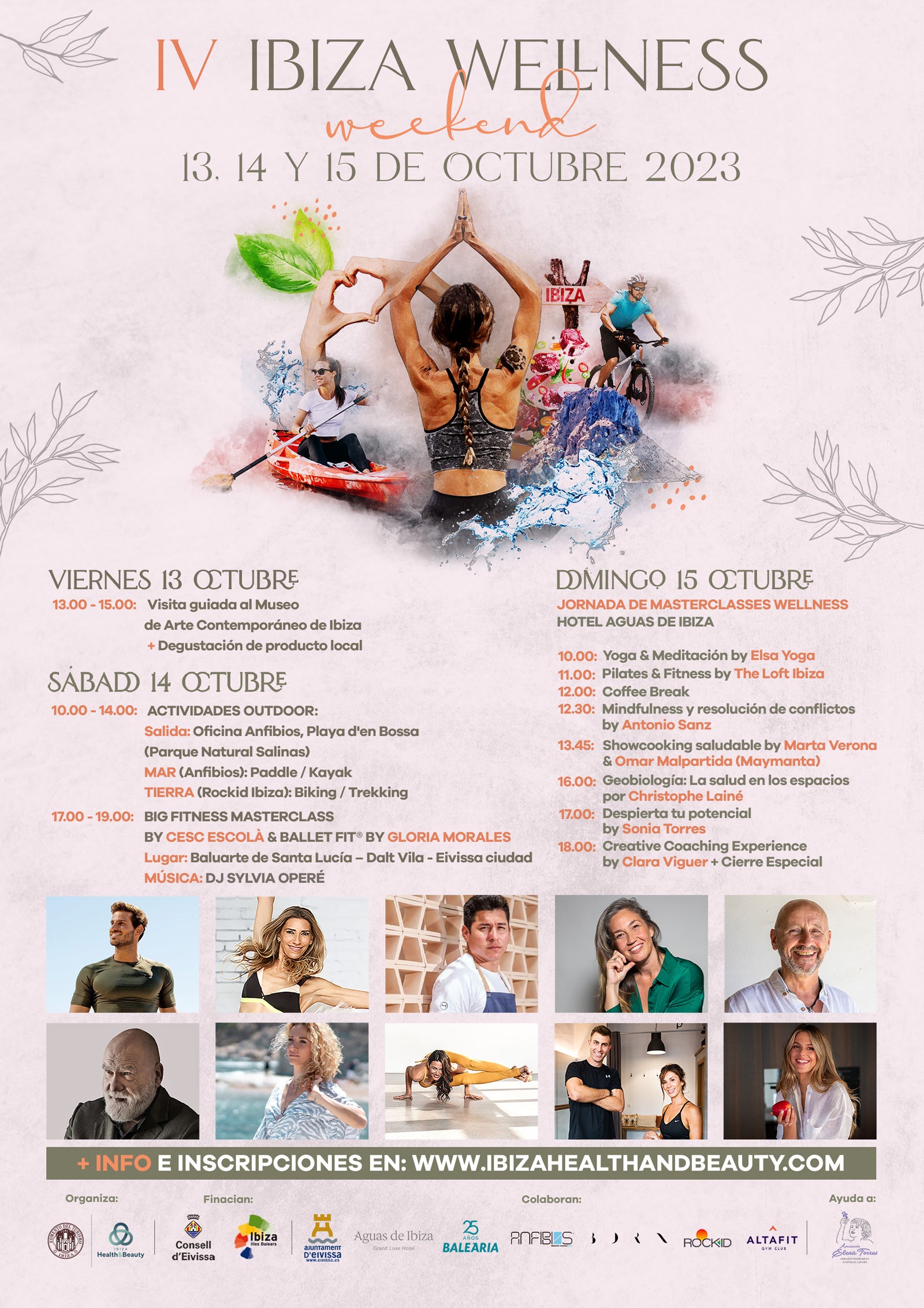 Cesc Escolà, Marta Verona y Omar Malpartida, protagonistas del Ibiza Wellness Weekend 2023 Cesc Escolà, Marta Verona y Omar Malpartida, protagonistas del Ibiza Wellness Weekend 2023