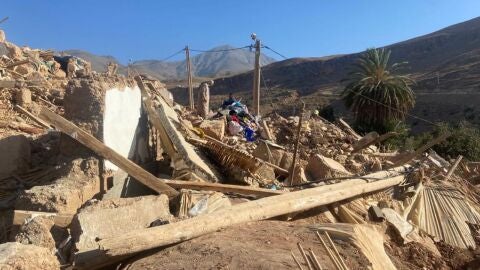 Edificio derruido en Tikekht, epicentro del terremoto de Marruecos