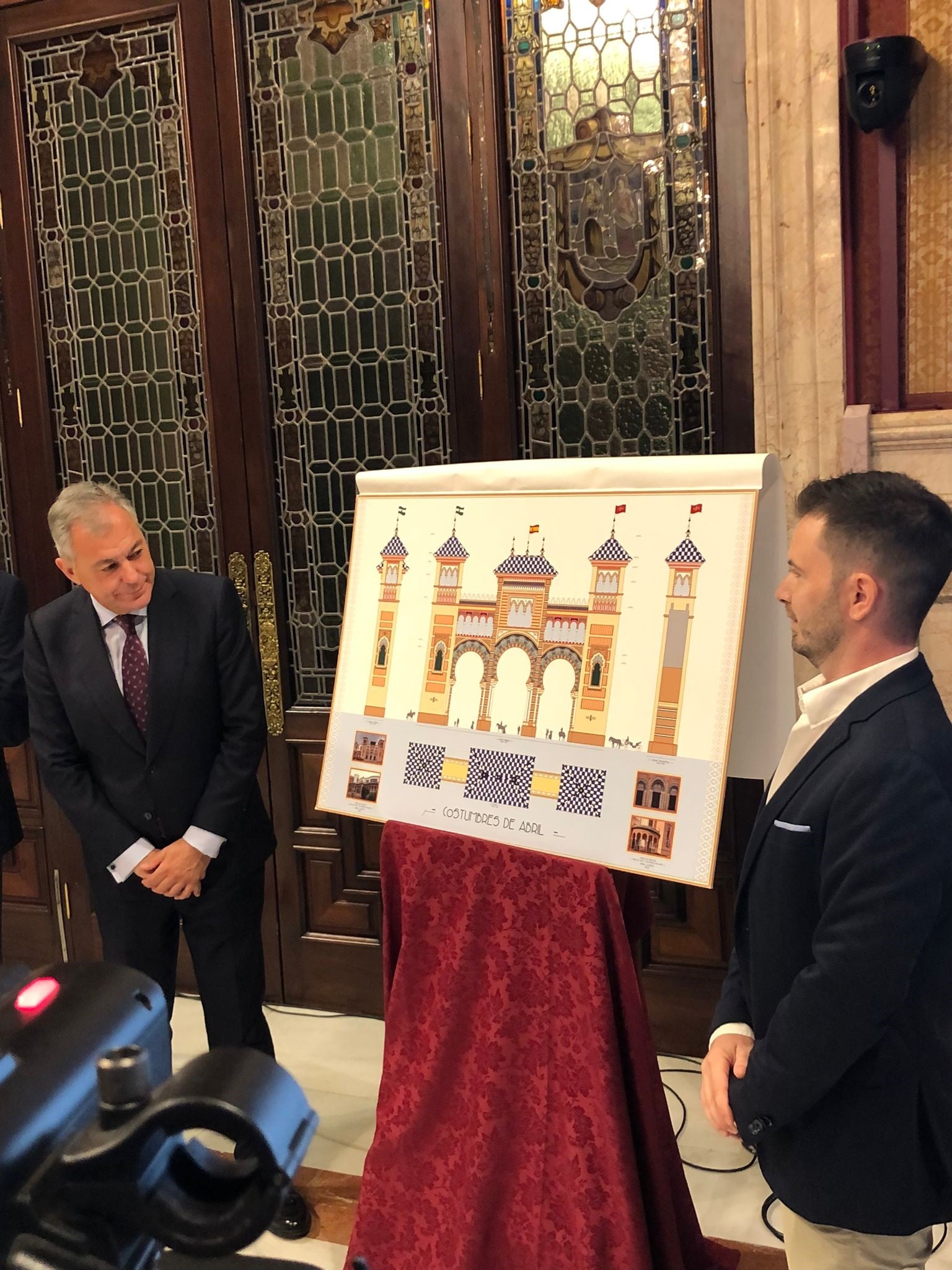 La portada de la Feria de Abril de 2024 está inspirada en el Pabellón Mudéjar de la Plaza de América de Sevilla La portada de la Feria de Abril de 2024 está inspirada en el Pabellón Mudéjar de la Plaza de América de Sevilla