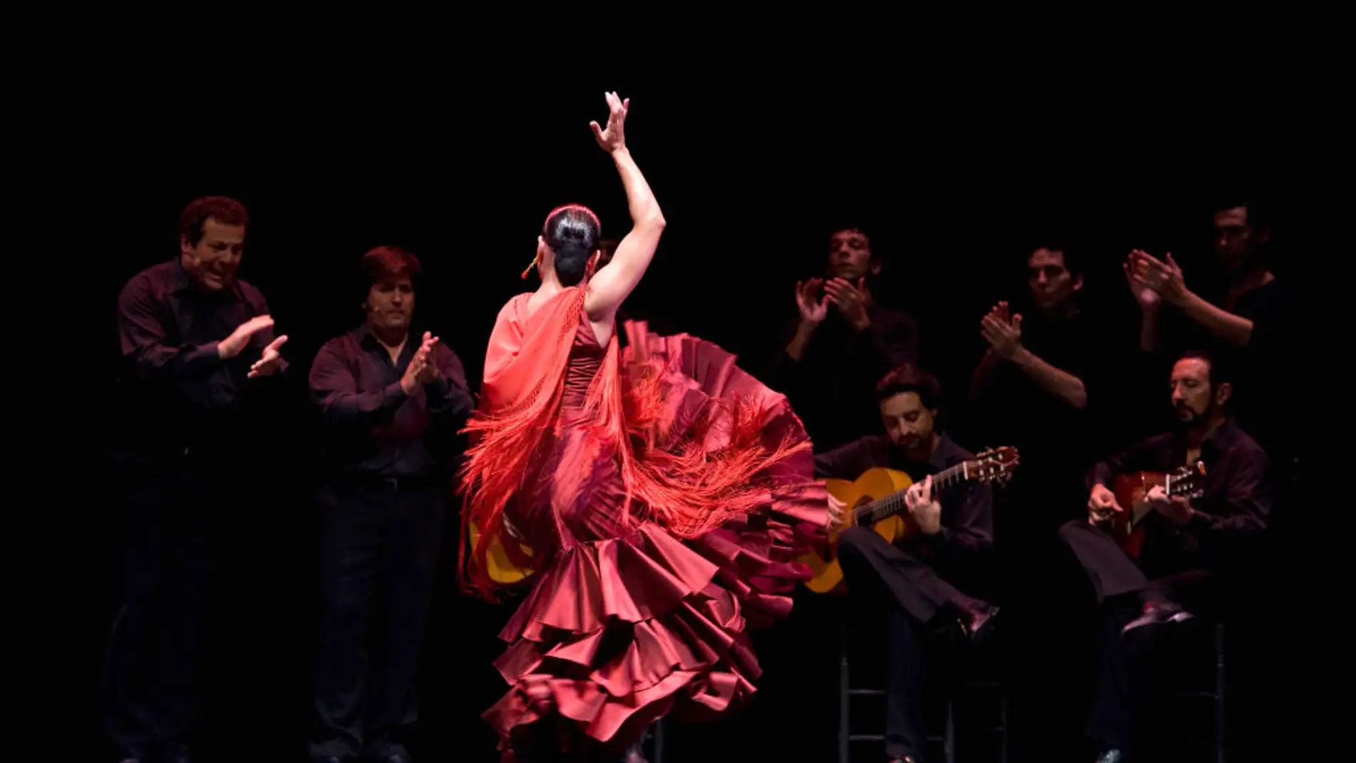 Imagen de archivo de una bailaora de flamenco