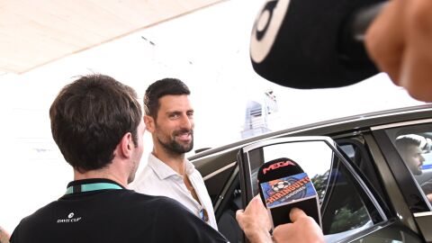 Djokovic a su llegada a Valencia