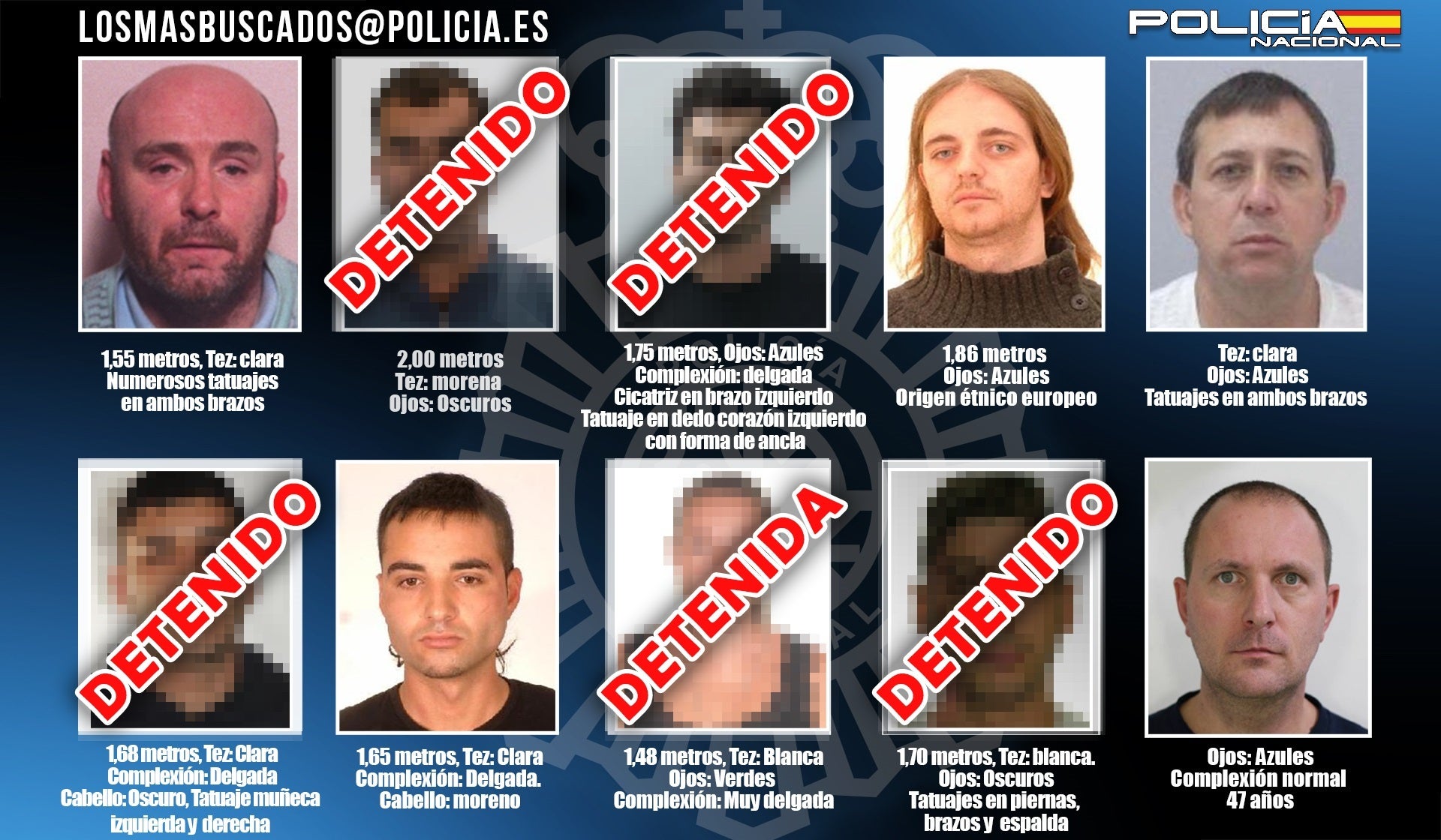 Detenido en Madrid un fugitivo incluido entre 'Los 10 más buscados' por un asesinato cometido en México Detenido en Madrid un fugitivo incluido entre 'Los 10 más buscados' por un asesinato cometido en México