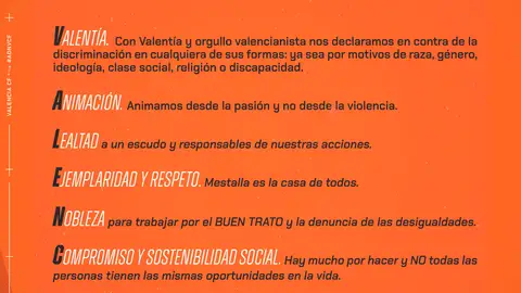 El Valencia lanza un decálogo "contra el racismo" El Valencia lanza un decálogo "contra el racismo"