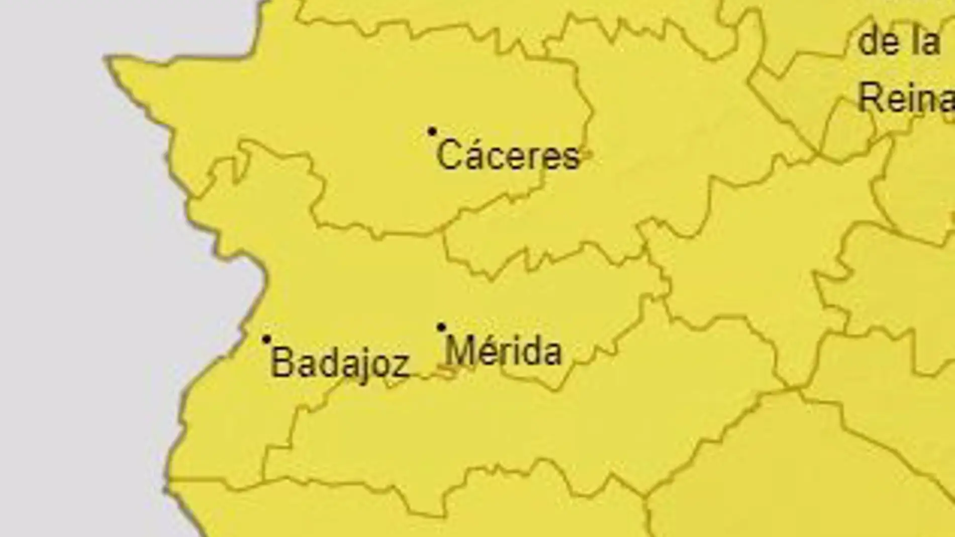 Extremadura permanecerá en alerta amarilla por lluvias y tormentas durante este viernes