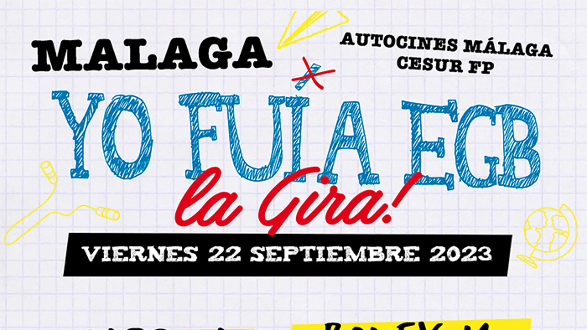 El show musical "Yo fui a EGB" aterriza en la capital el 22 de septiembre en el Autocine Málaga