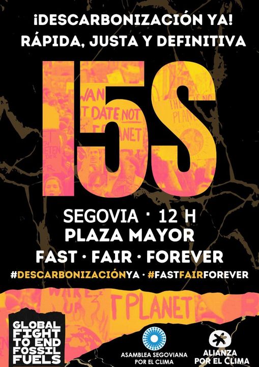 Concentración por el clima en Segovia Concentración por el clima en Segovia