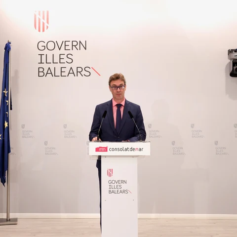 Antoni Costa en rueda de prensa tras el Consell de Govern.