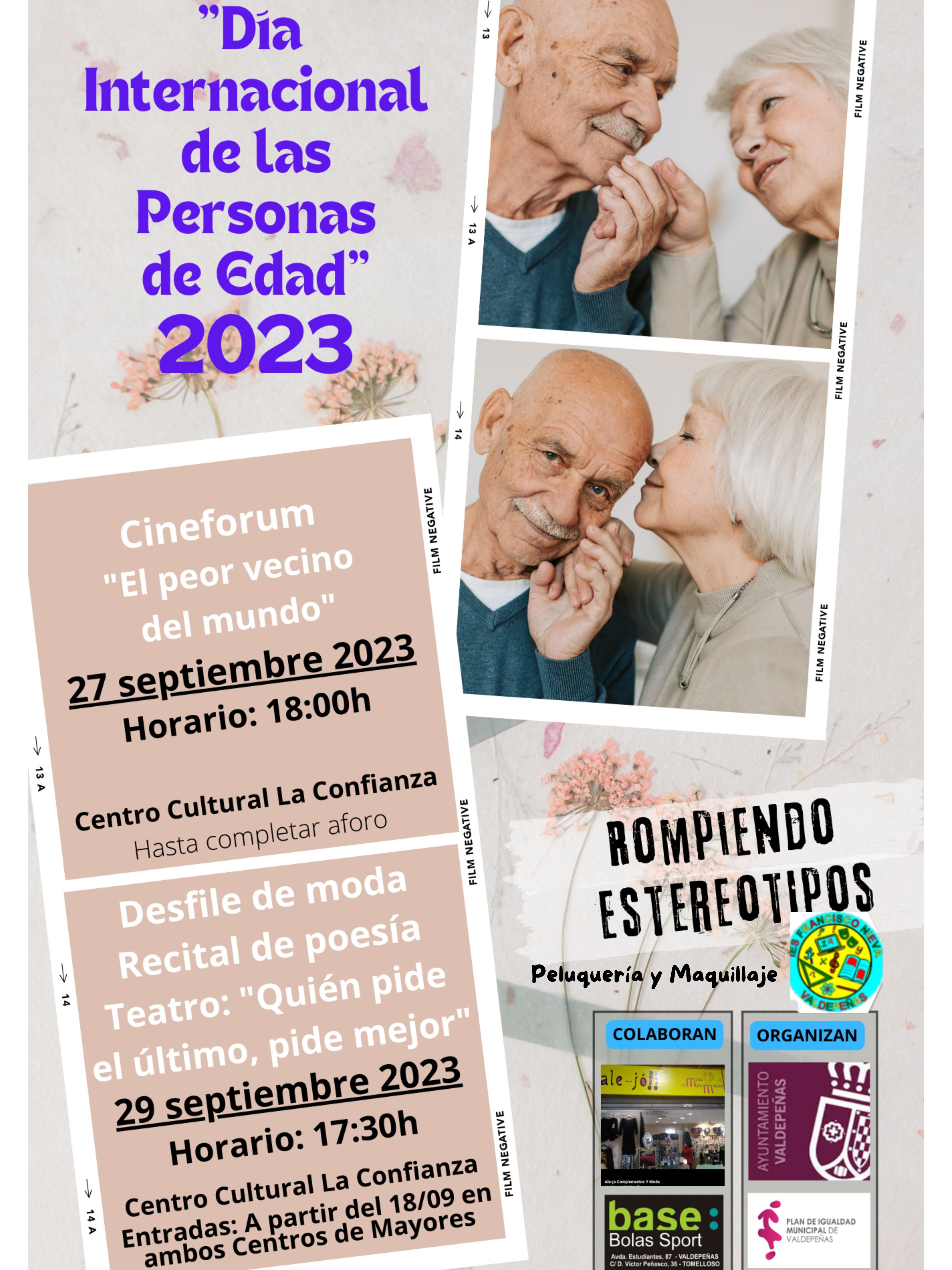 El Ayuntamiento de Valdepeñas conmemorará el Día Internacional de las Personas de Edad con diferentes actividades El Ayuntamiento de Valdepeñas conmemorará el Día Internacional de las Personas de Edad con diferentes actividades