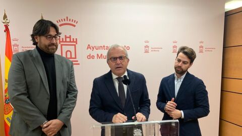 Felipe Coello durante una rueda de prensa del Ayuntamiento de Murcia. Noviembre 2019