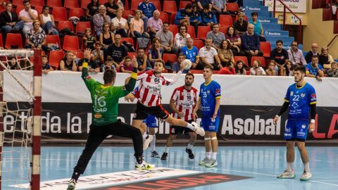 Uno de los momentos del Atlético Valladolid-Fertiberia, de Liga ASOBAL