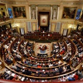 El hemiciclo del Congreso durante la sesión constitutiva de las Cortes