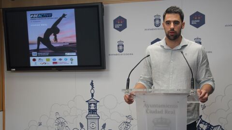 Pau Beltrán durante la presentación de la Semana Europea del Deporte